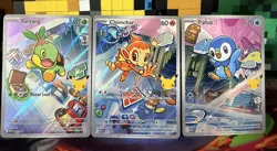 Pokemon TCG First Partner Illustration Collection Series 1 Gen 4 Sinnoh Starters - Image 1