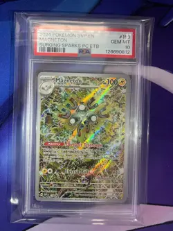 Magneton 159 Surging Sparks Pokemon Center Stamp Promo Holo PSA 10 Pokemon - Image 1