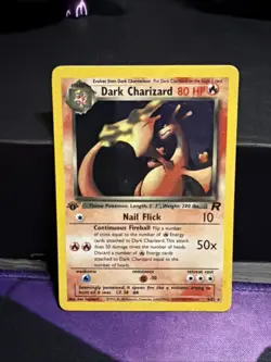 Pokemon TCG Dark Charizard 1st Edition Holo Hp Has Wear To It - Image 1