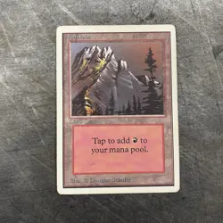 MTG Magic The Gathering Mountain Unlimited (A) Heavily Played HP - Image 1