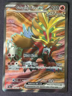 Pokemon Gouging Fire EX Temporal Forces #188/162 Ultra Rare Full Art Holo NM - Image 2