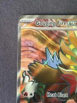 Pokemon Gouging Fire EX Temporal Forces #188/162 Ultra Rare Full Art Holo NM - Image 3