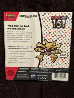 Pokemon TCG: Scarlet & Violet-151 Alakazam ex Collection Booster Box Sealed New - Image 3