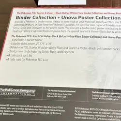 Pokemon Scarlet & Violet Black Bolt & White Flare Binder Poster Collection Box - Image 4