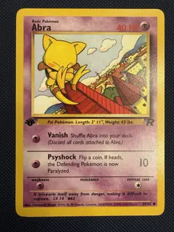 Pokemon TCG Abra 49/82 Team Rocket 1st Edition - Image 1