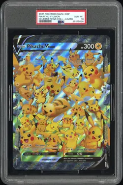 2021 POKEMON SWSH BLACK STAR PROMO PIKACHU V-UNION PSA 10 - Image 1