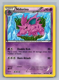 Nidorino 44/116 Uncommon Plasma Freeze Pokemon Near Mint - Image 1