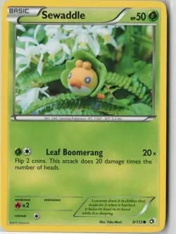 Sewaddle (9) 9/113 Common Legendary Treasures Pokemon Lightly Played - Image 1