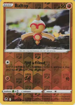 Baltoy 093/195 Common Silver Tempest Pokemon Reverse Holo Near Mint - Image 1