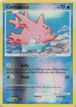 Corsola 84/132 Common Secret Wonders Pokemon Reverse Holo Near Mint - Image 1