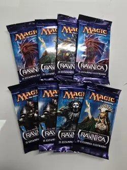 8 Pack Lot Magic the Gathering Portugese RETURN TO RAVNICA Sealed Booster Packs 653569714668 - Image 1