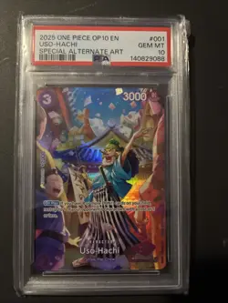 PSA 10 Uso-Hachi ST18-001 SP (OP10) Royal Blood One Piece TCG English Usopp Foil - Image 1