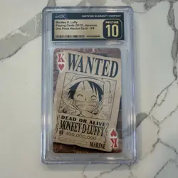 2012 One Piece Wanted Deck JPN Monkey D Luffy CGC PRISTINE 10 - Image 1