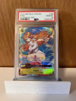 ONE PIECE NAMI 2024 OP08-TWO LEGENDS #106 ALT ART PSA 10 - Image 1