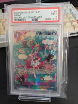 2025 One Piece OP14 Japanese Sugar SP Special Alternate Art PSA 9 Mint #065 - Image 1