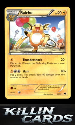 Raichu 40/99 Pokemon Uncommon Next Destinies Card NM - Image 1