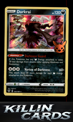 Darkrai 105/189 Pokemon Promo Trick or Trade BOOster Bundle Card LP - Image 1