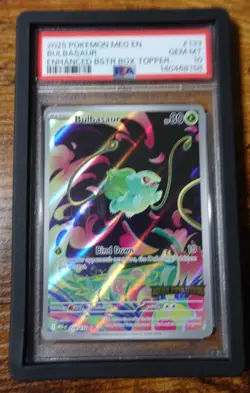Bulbasaur 133/132 Stamped PSA 10 Enhanced BSTR Box Topper Pokemon Card Graded - Image 3