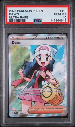 2025 POKEMON PFL EN-PHANTASMAL FLAMES ULTRA RARE #118 DAWN PSA 10 - Image 1