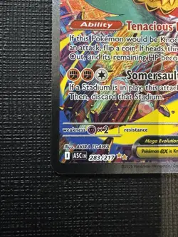 Pokemon Mega Hawlucha EX Full Art Holo Rare Card ASC 283/217 250 HP English - Image 4