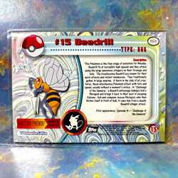 Beedrill #15 Pokemon Topps TV Animation Card - Image 2
