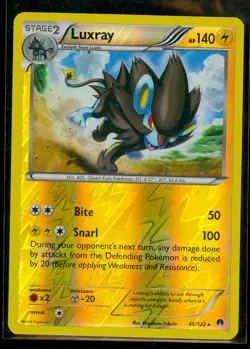 Pokemon LUXRAY 46/122 - XY BREAKpoint - RARE Rev Holo - NEAR MINT/MINT - Image 1