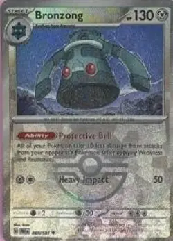 Bronzong (Master Ball Pattern) 067/131 Uncommon Prismatic Evolutions Pokemon NM - Image 1
