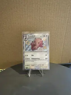 Greedant 206/091 - Pokemon TCG: Paldean Fates - Baby Shiny Holo MINT! - Image 1