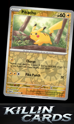 Reverse Holofoil Pikachu - 025/165 025/165 Pokemon Common SV: Scarlet & Violet 1 - Image 1