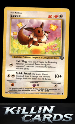 Eevee 51/64 Pokemon Common Jungle Card DM - Image 1