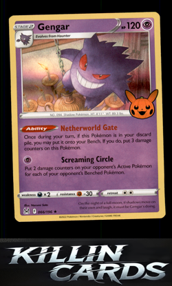 Gengar (2022 Copyright Date) 066/196 Pokemon Holo Rare Trick or Trade BOOster Bu - Image 1