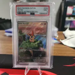 2025 POKEMON SVP PROMO UNOVA VICTINI ILLUSTRATION COLLECTION #208 VICTINI PSA 9 - Image 1