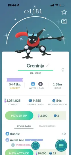 Pokemon Go Shiny Greninja - Image 1