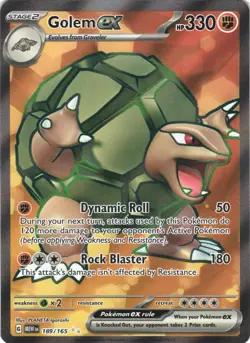 GOLEM EX 189/165 ULTRA RARE 151 POKEMON NEAR MINT - Image 2