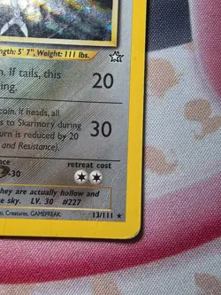 Pokemon Neo Genesis Skarmory 13/111 Holo Rare - Vintage - Image 5