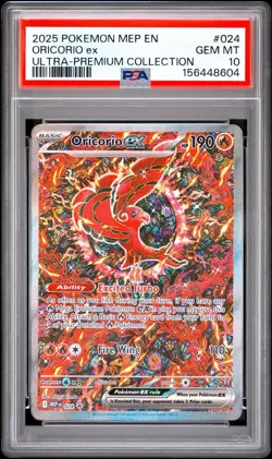 2025 POKEMON MEP EN-ME BLACK STAR PROMO #024 ORICORIO EX PSA 10 - Image 1