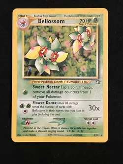 Pokemon TCG | Bellossom | 3/111 | Neo Genesis | Unlimited Edition | Holo Rare - Image 1
