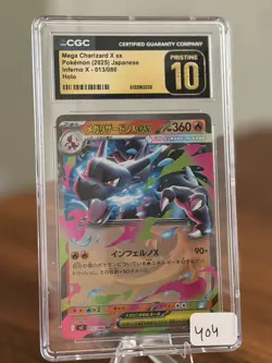🔥🔥 CGC 10 Pristine Mega Charizard ex RR 013/080 M2 Inferno X Japanese Pokemon - Image 1