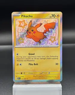 Pikachu 131/091 Holo Shiny Rare SV Paldean Fates 2024 Pokemon PAF Near Mint NM+ - Image 1
