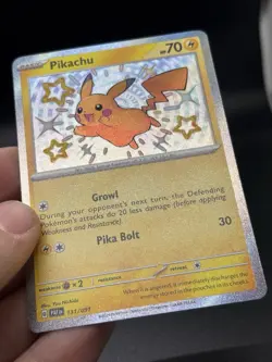 Pikachu 131/091 Holo Shiny Rare SV Paldean Fates 2024 Pokemon PAF Near Mint NM+ - Image 3
