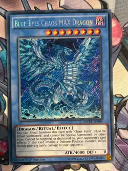 Blue-Eyes Chaos MAX Dragon 1st EDT MVP1-ENS04 SECRET RARE YuGiOh Card - Image 1