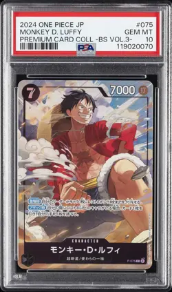 2024 ONE PIECE JPN PREM CARD COLL -BEST SELECTION VOL.3- MONKEY D. LUFFY PSA 10 - Image 1