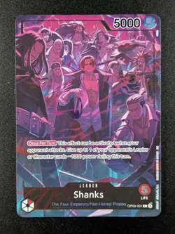 2025 One Piece SHANKS #OP09-001 2nd Anniversary Set Leader Full Art ENG - Image 1