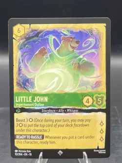 Disney Lorcana-Whispers in the Well-Little John-Impermanent Outlaw-#92-Base -NM - Image 1