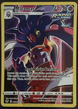 Malamar TG06/TG30 Ultra Rare Silver Tempest NM Pokemon Card - Image 1