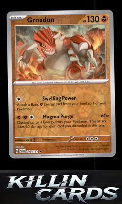Reverse Holofoil Groudon 049/131 Rare SV: Prismatic Evolutions Pokemon Card NM - Image 1