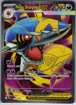 Mega Sharpedo ex 113/094 ME02: Phantasmal Flames - Pokemon Card - NM - Image 1