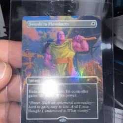 Swords to Plowshares Thanos Marvel Promo Foil Magic The Gathering Card - Image 1