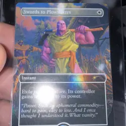 Swords to Plowshares Thanos Marvel Promo Foil Magic The Gathering Card - Image 2