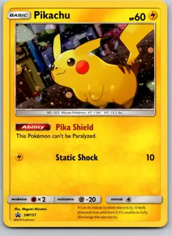 PIKACHU - SM157 SMP SUN & MOON PROMO POKEMON CARD TCG LP HOLO - Image 2